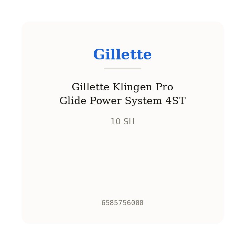 Gillette Klingen Pro Glide Power System 4ST
