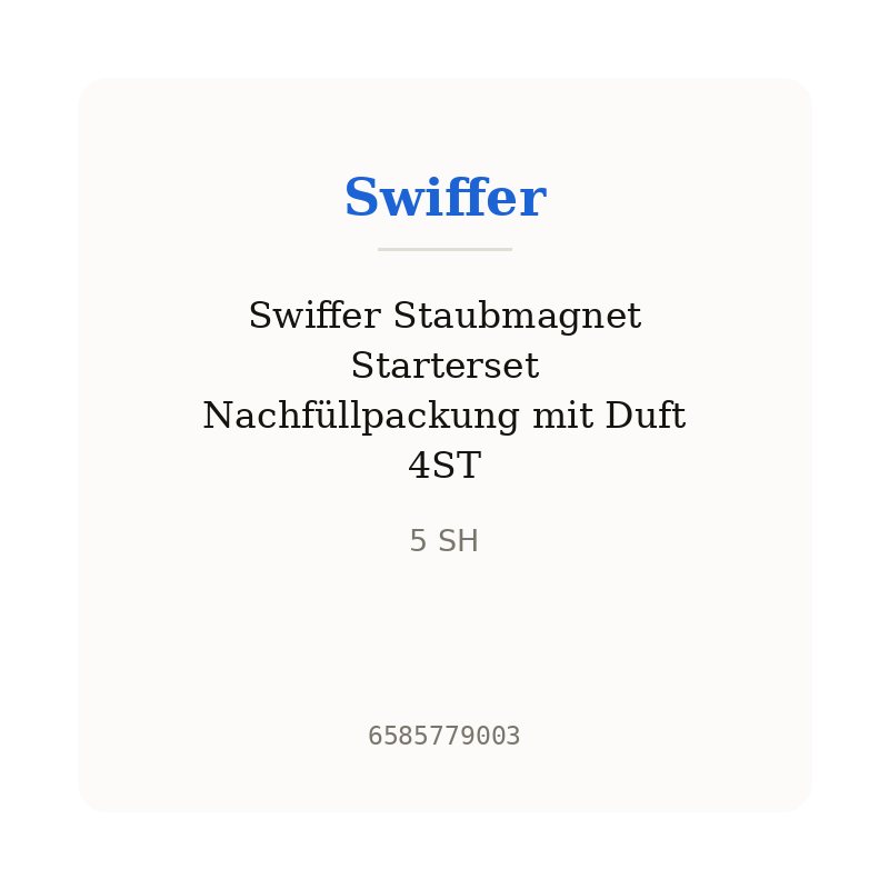 Swiffer Staubmagnet Starterset Nachfüllpackung mit Duft 4ST