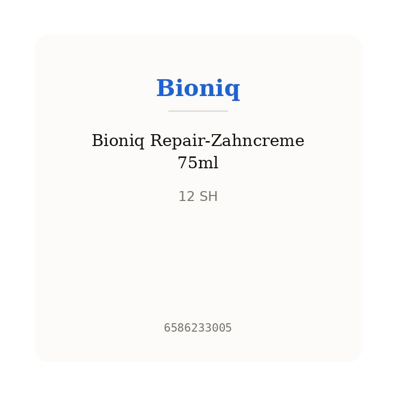 Bioniq Repair-Zahncreme 75ml