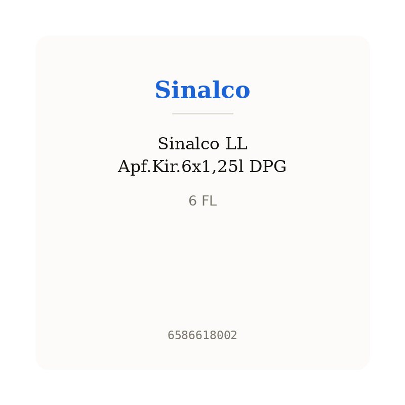 Sinalco LL Apf.Kir.6x1,25l DPG