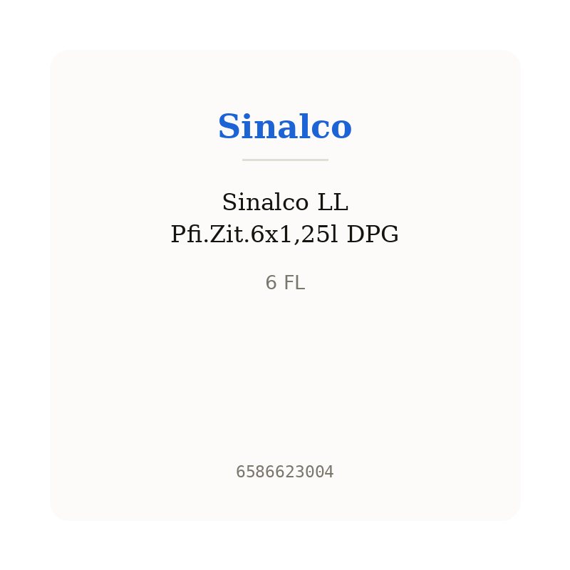 Sinalco LL Pfi.Zit.6x1,25l DPG