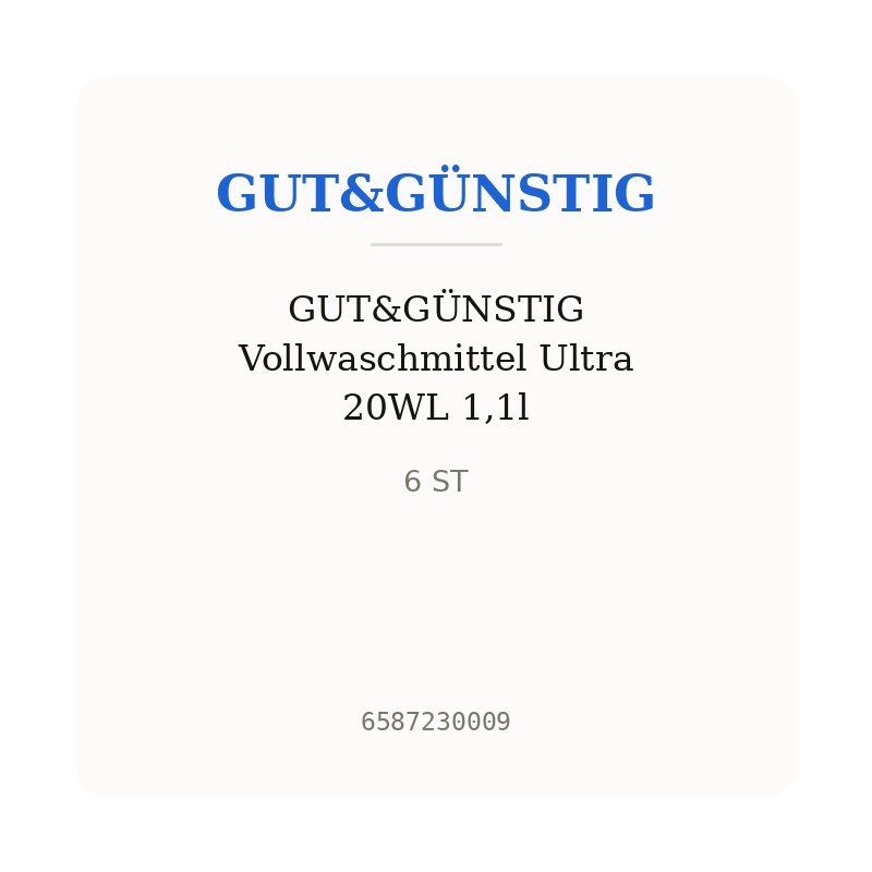 GUT&GÜNSTIG Vollwaschmittel Ultra 20WL 1,1l