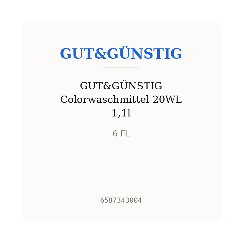 GUT&GÜNSTIG Colorwaschmittel 20WL 1,1l
