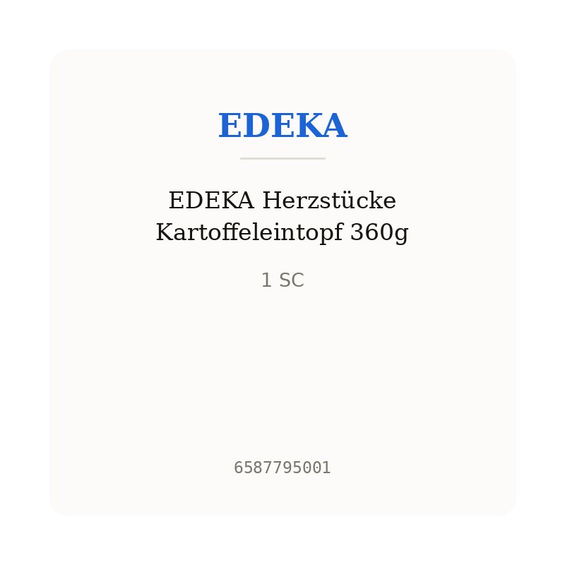 EDEKA Herzstücke Kartoffeleintopf 360g