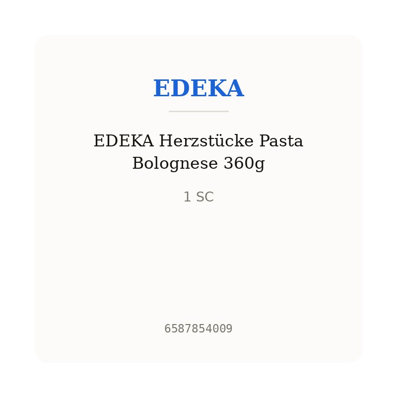 EDEKA Herzstücke Pasta Bolognese 360g