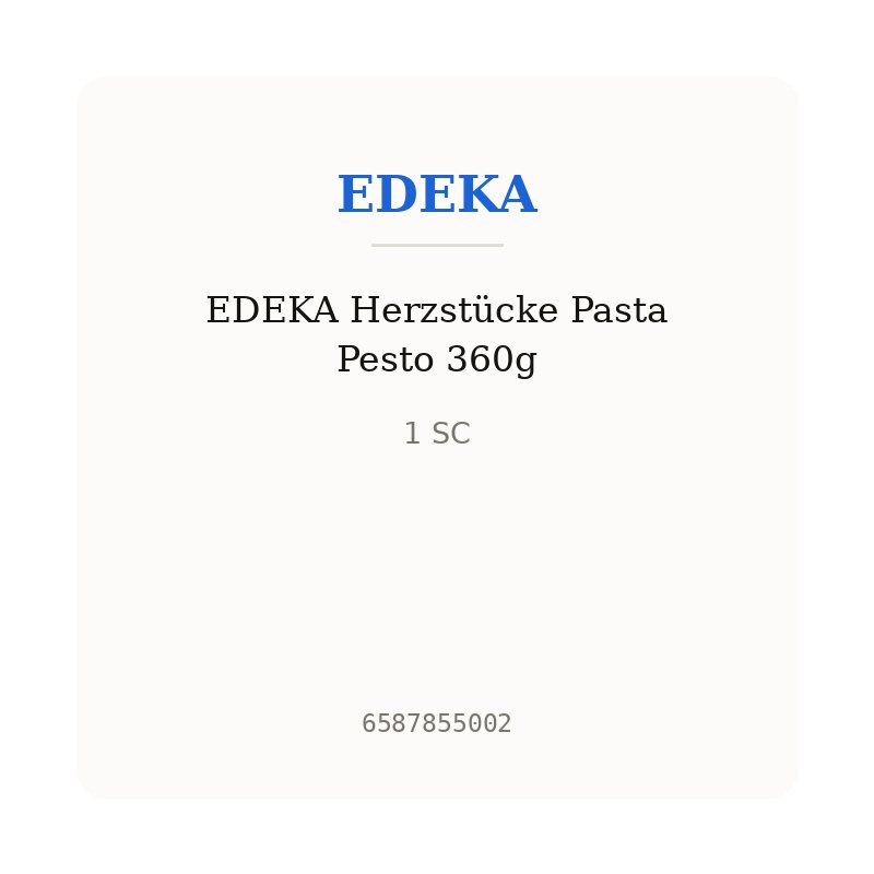 EDEKA Herzstücke Pasta Pesto 360g
