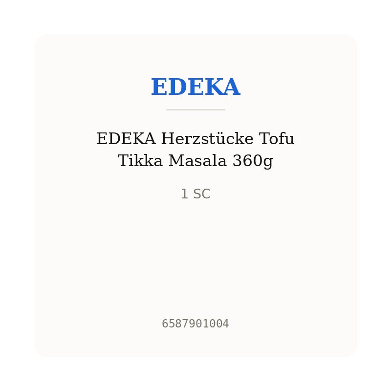 EDEKA Herzstücke Tofu Tikka Masala 360g