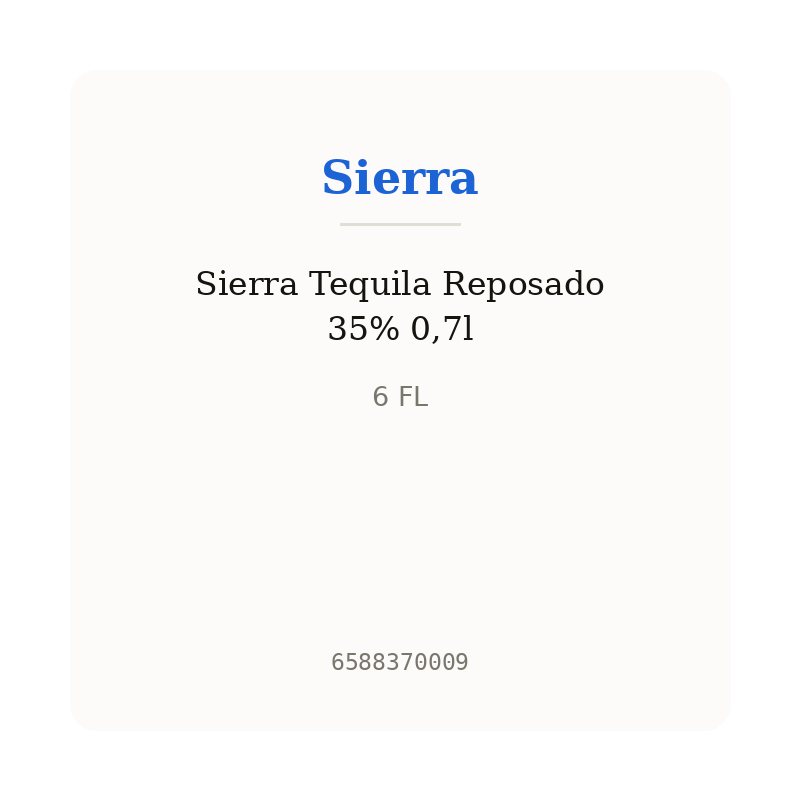 Sierra Tequila Reposado 35% 0,7l