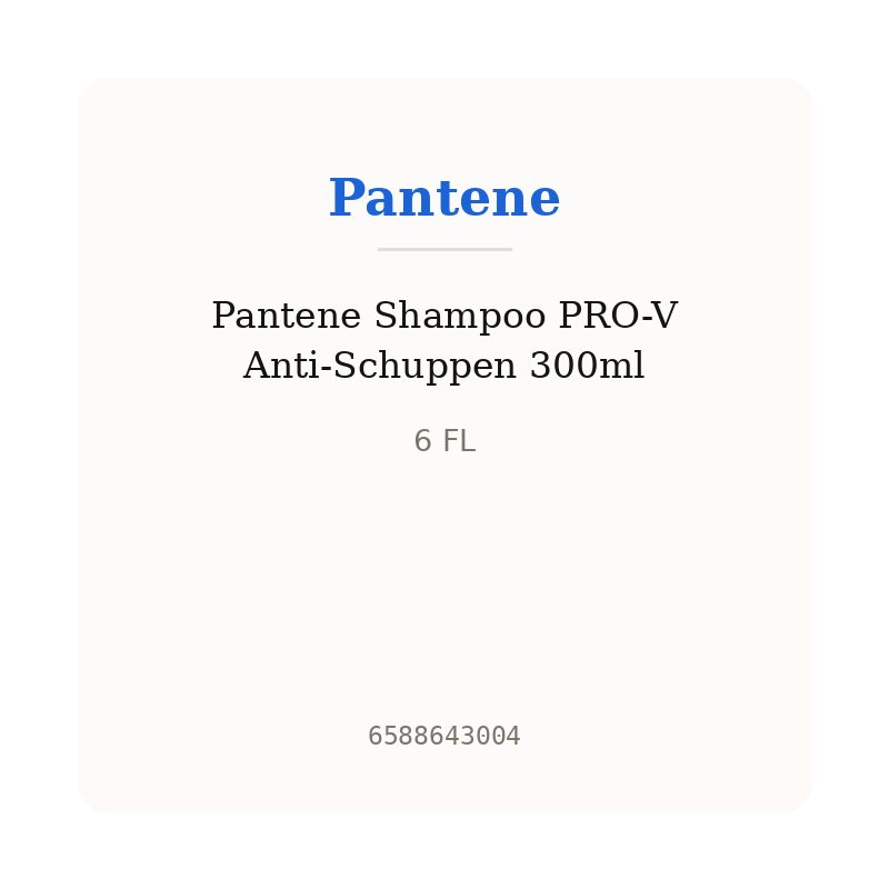Pantene Shampoo PRO-V Anti-Schuppen 300ml
