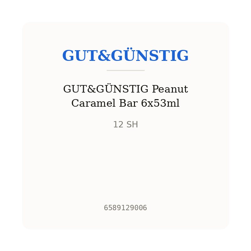 GUT&GÜNSTIG Peanut Caramel Bar 6x53ml