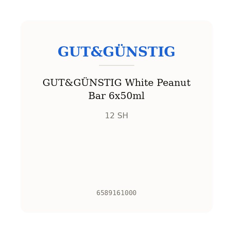 GUT&GÜNSTIG White Peanut Bar 6x50ml