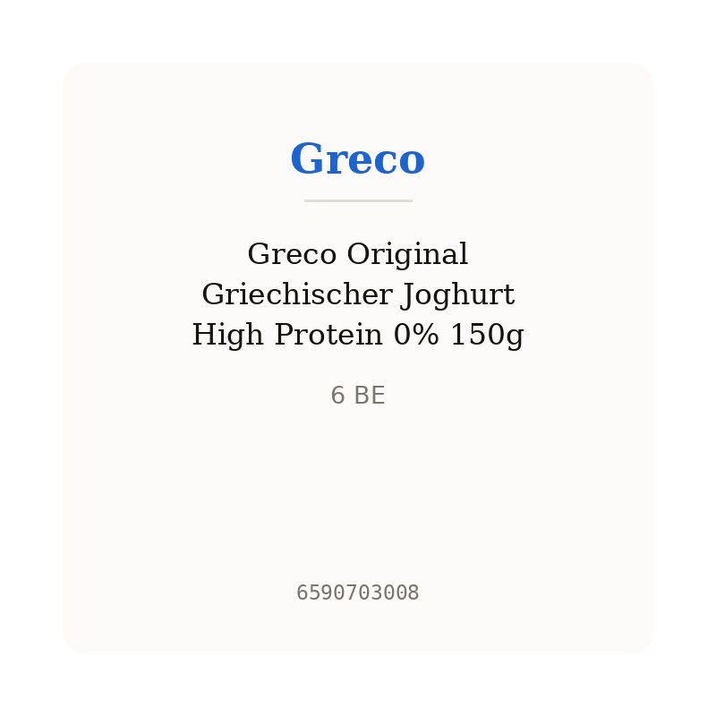 Greco Original Griechischer Joghurt High Protein 0% 150g
