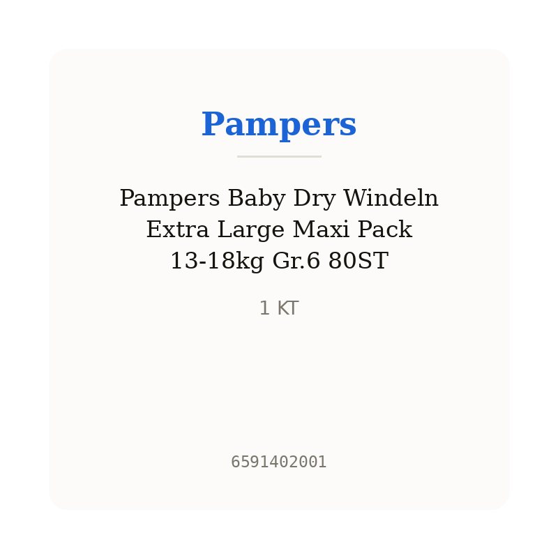 Pampers Baby Dry Windeln Extra Large Maxi Pack 13-18kg Gr.6 80ST