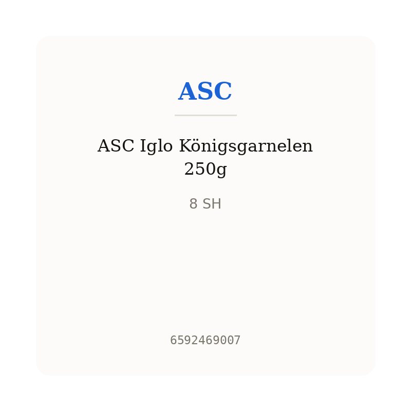 ASC Iglo Königsgarnelen 250g