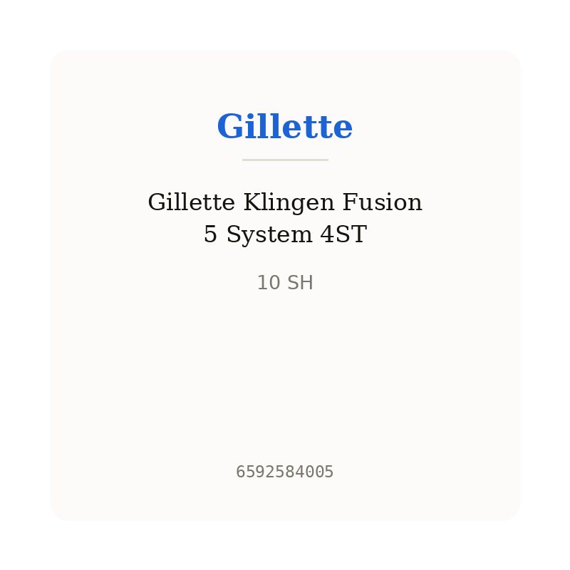 Gillette Klingen Fusion 5 System 4ST