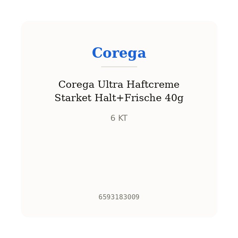 Corega Ultra Haftcreme Starket Halt+Frische 40g