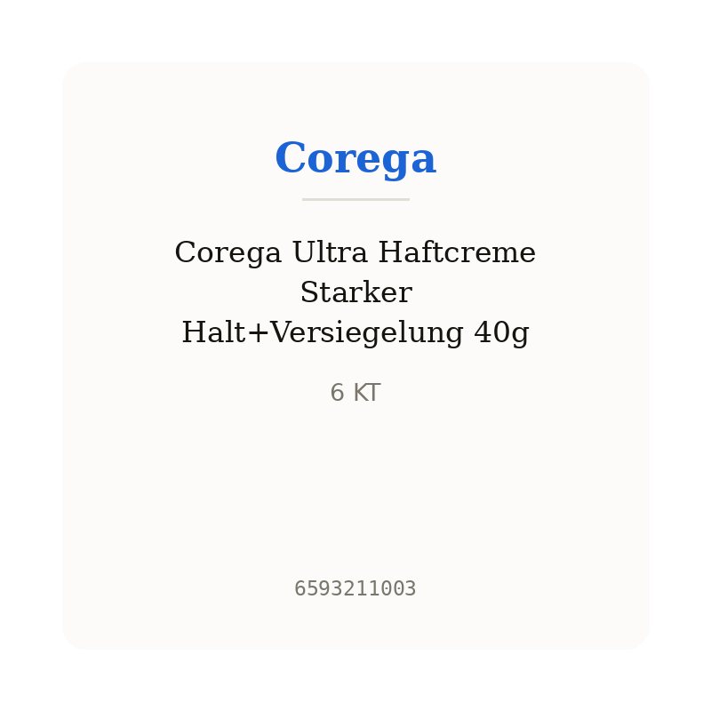 Corega Ultra Haftcreme Starker Halt+Versiegelung 40g