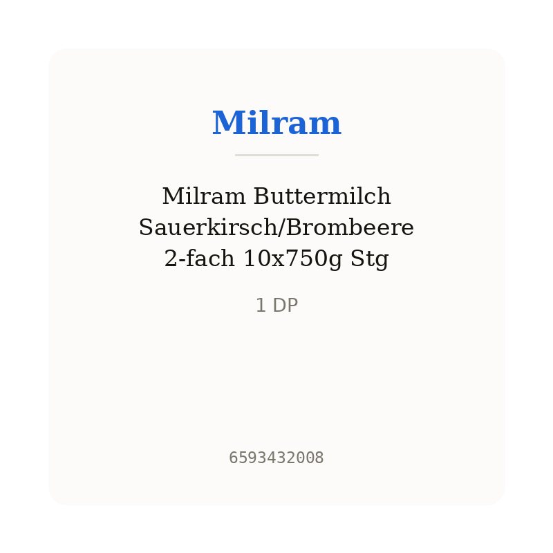 Milram Buttermilch Sauerkirsch/Brombeere 2-fach 10x750g Stg