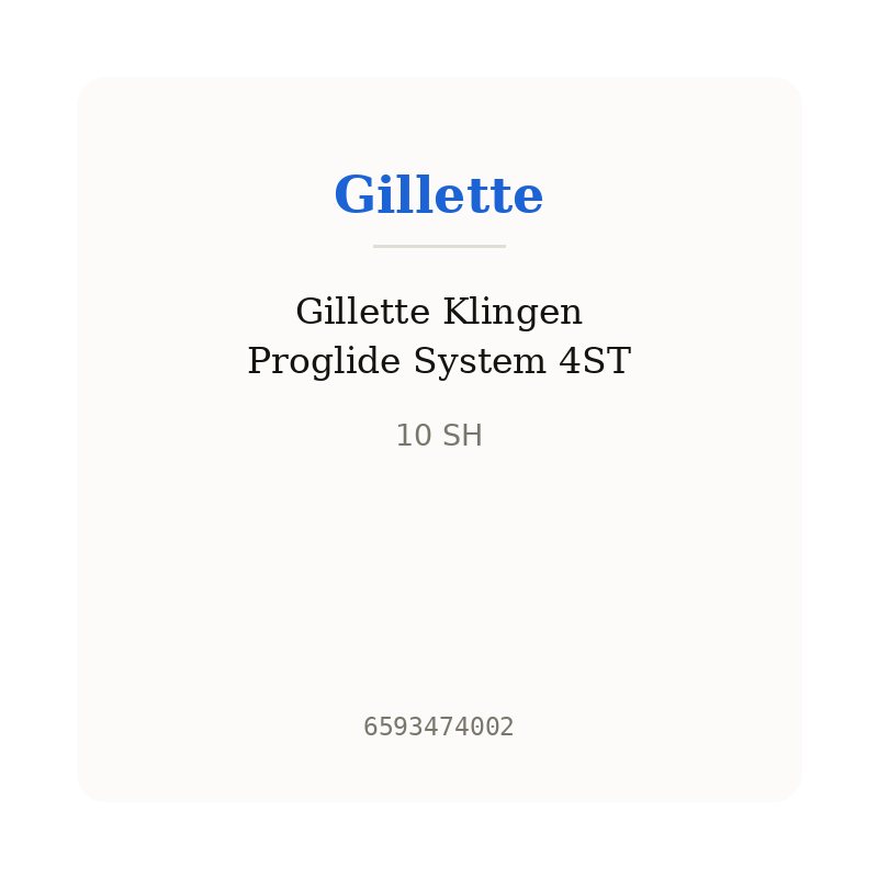 Gillette Klingen Proglide System 4ST