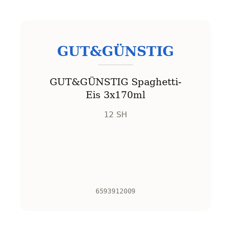 GUT&GÜNSTIG Spaghetti-Eis 3x170ml