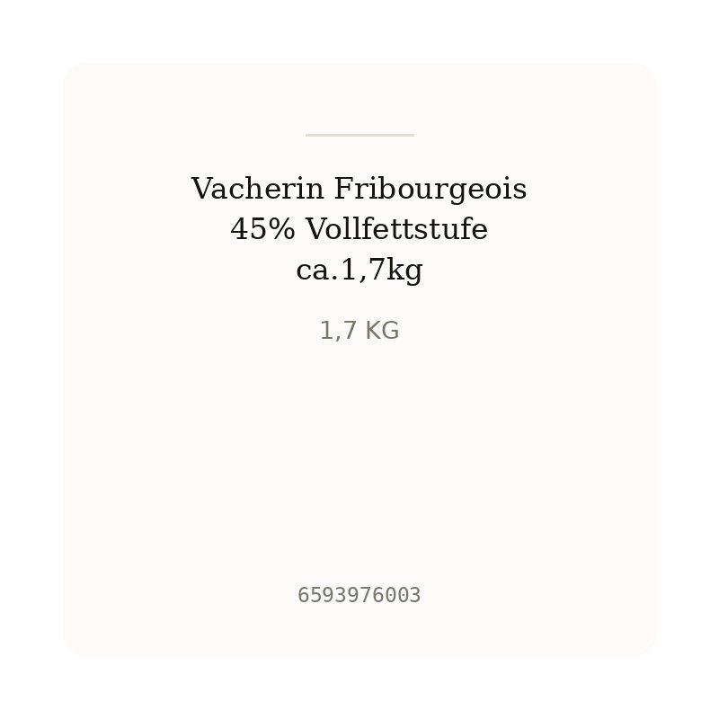 Vacherin Fribourgeois 45% Vollfettstufe ca.1,7kg