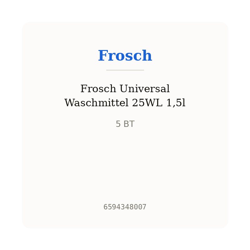 Frosch Universal Waschmittel 25WL 1,5l