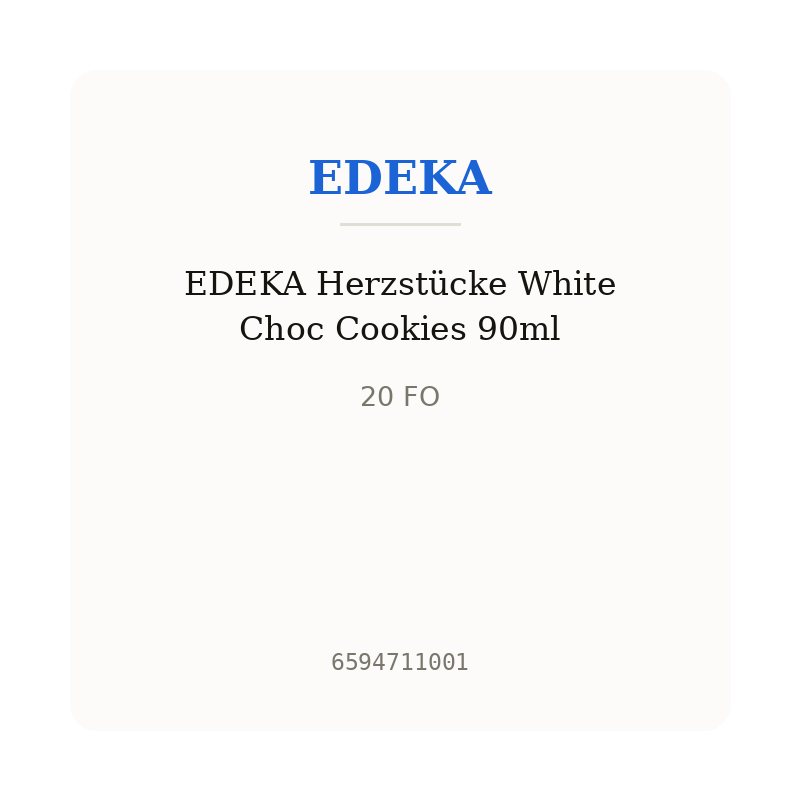 EDEKA Herzstücke White Choc Cookies 90ml