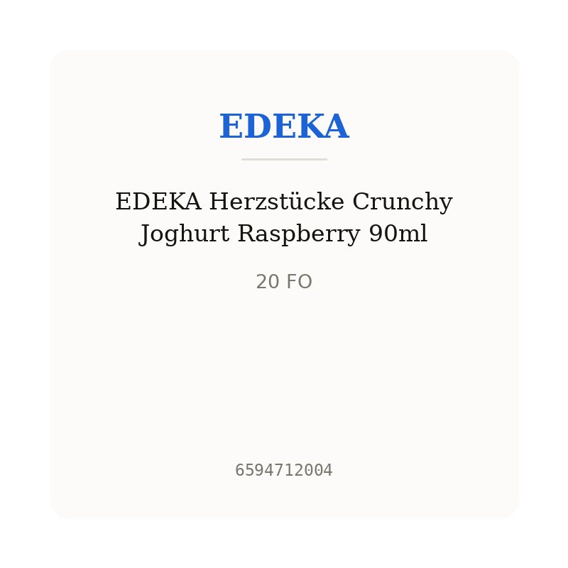 EDEKA Herzstücke Crunchy Joghurt Raspberry 90ml