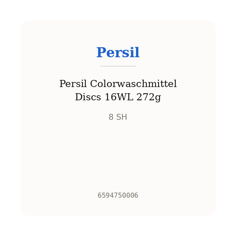 Persil Colorwaschmittel Discs 16WL 272g