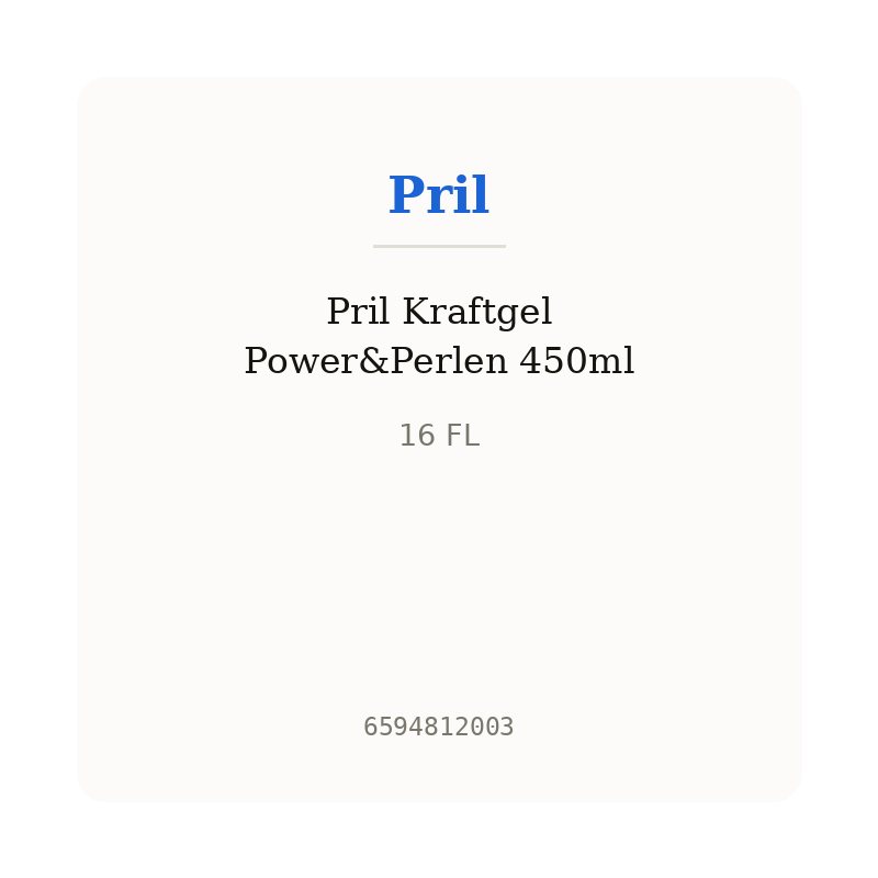 Pril Kraftgel Power&Perlen 450ml