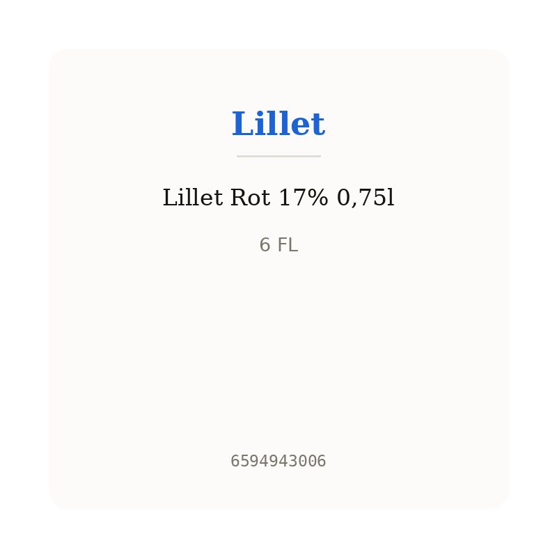 Lillet Rot 17% 0,75l