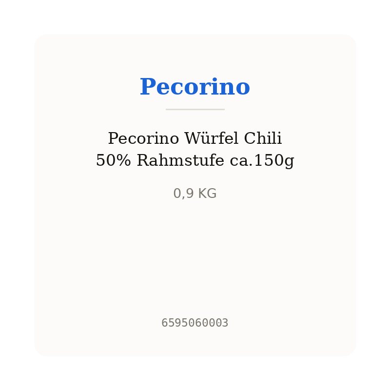 Pecorino Würfel Chili 50% Rahmstufe ca.150g