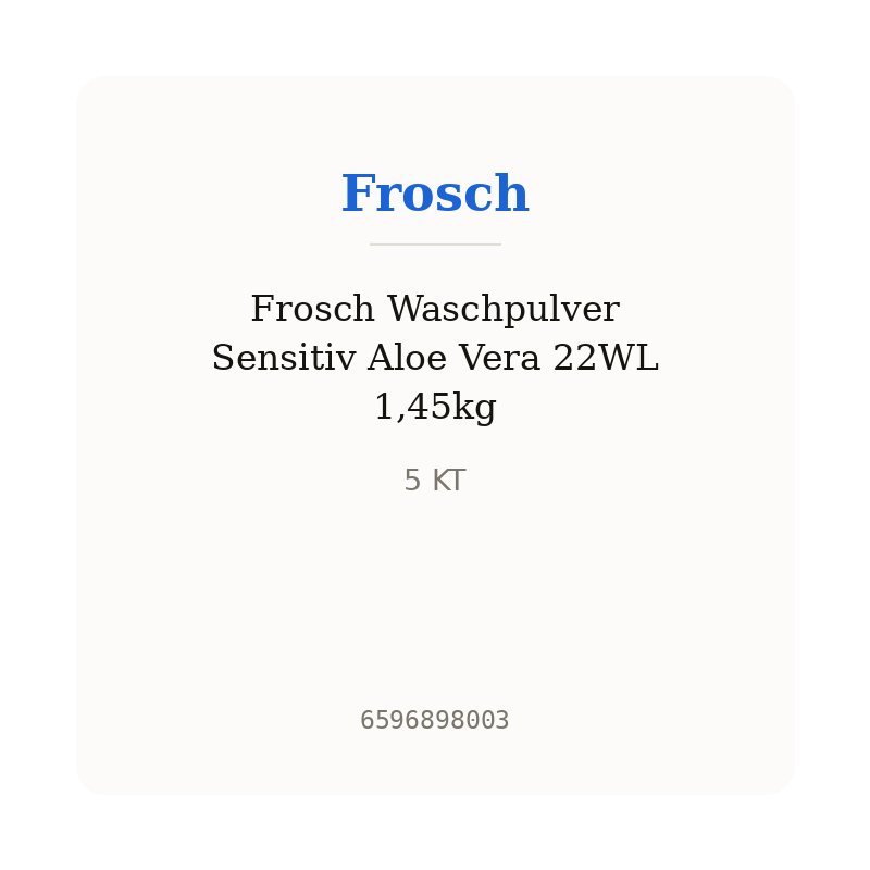 Frosch Waschpulver Sensitiv Aloe Vera 22WL 1,45kg