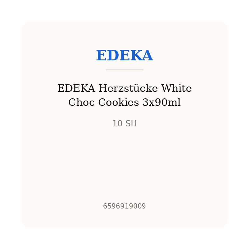 EDEKA Herzstücke White Choc Cookies 3x90ml