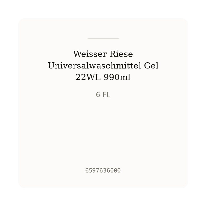 Weisser Riese Universalwaschmittel Gel 22WL 990ml