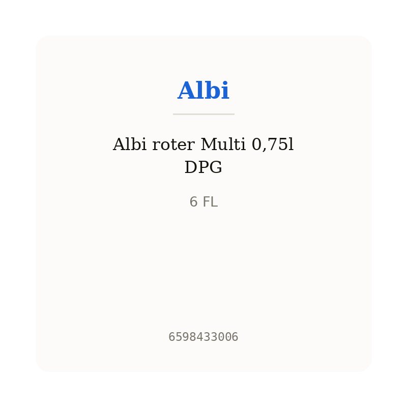 Albi roter Multi 0,75l DPG