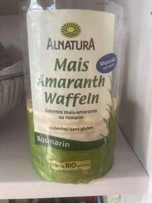 Bio Alnatura Mais-Amaranth Waffeln Rosmarin 115g