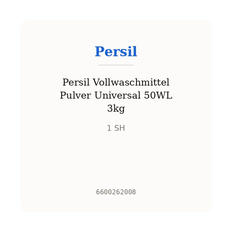 Persil Vollwaschmittel Pulver Universal 50WL 3kg