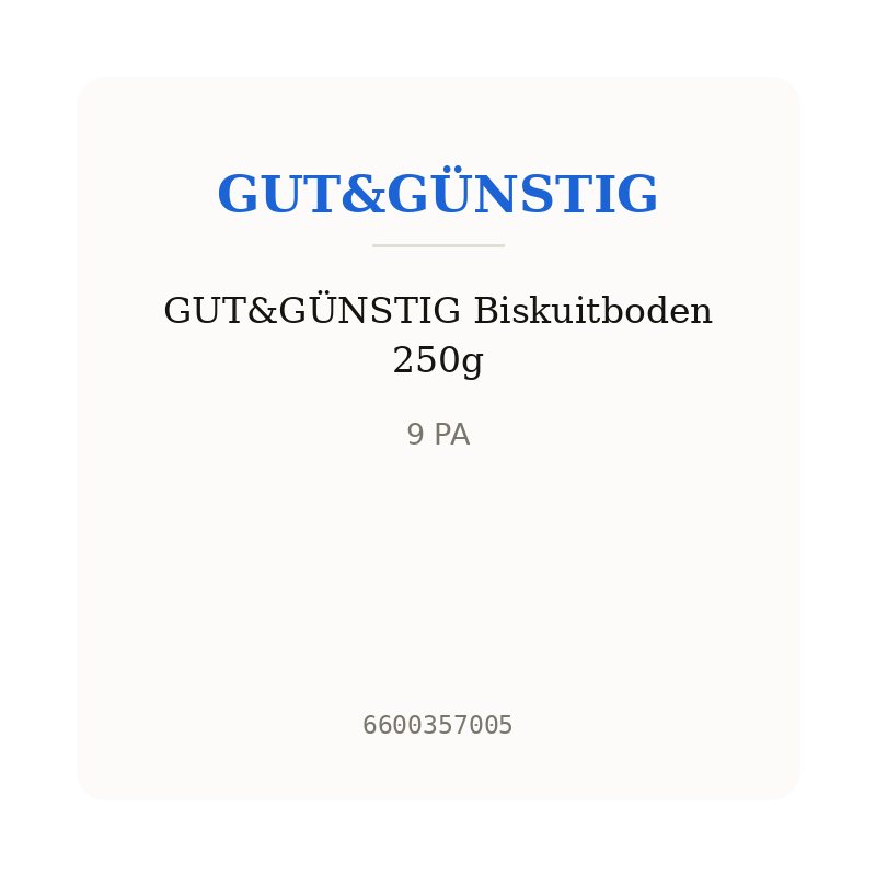 GUT&GÜNSTIG Biskuitboden 250g