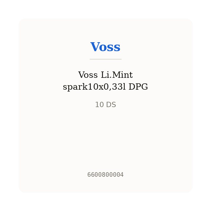 Voss Li.Mint spark10x0,33l DPG