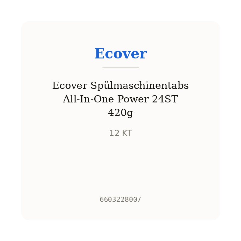 Ecover Spülmaschinentabs All-In-One Power 24ST 420g