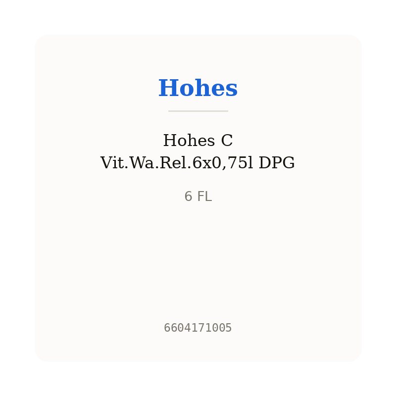 Hohes C Vit.Wa.Rel.6x0,75l DPG