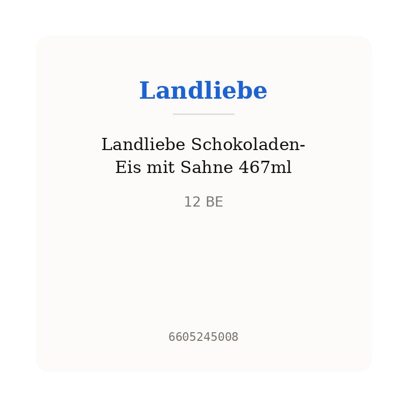 Landliebe Schokoladen-Eis mit Sahne 467ml