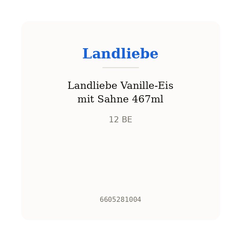 Landliebe Vanille-Eis mit Sahne 467ml