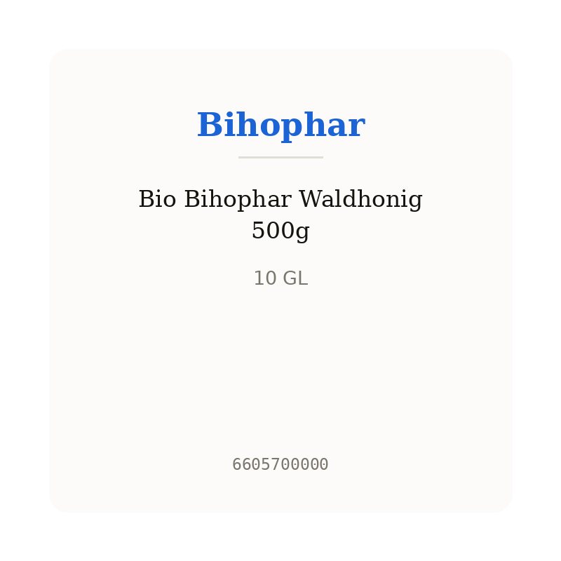 Bio Bihophar Waldhonig 500g