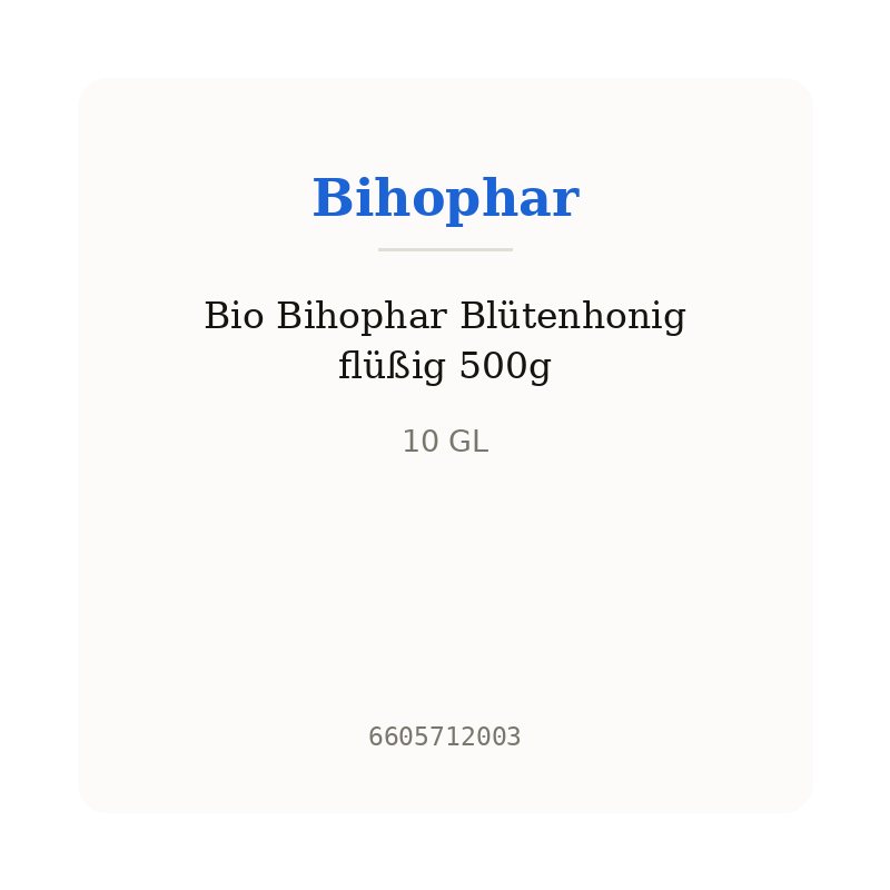 Bio Bihophar Blütenhonig flüßig 500g