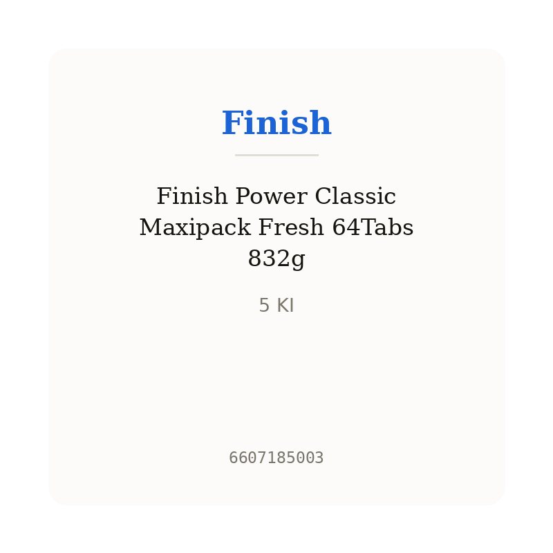 Finish Power Classic Maxipack Fresh 64Tabs 832g