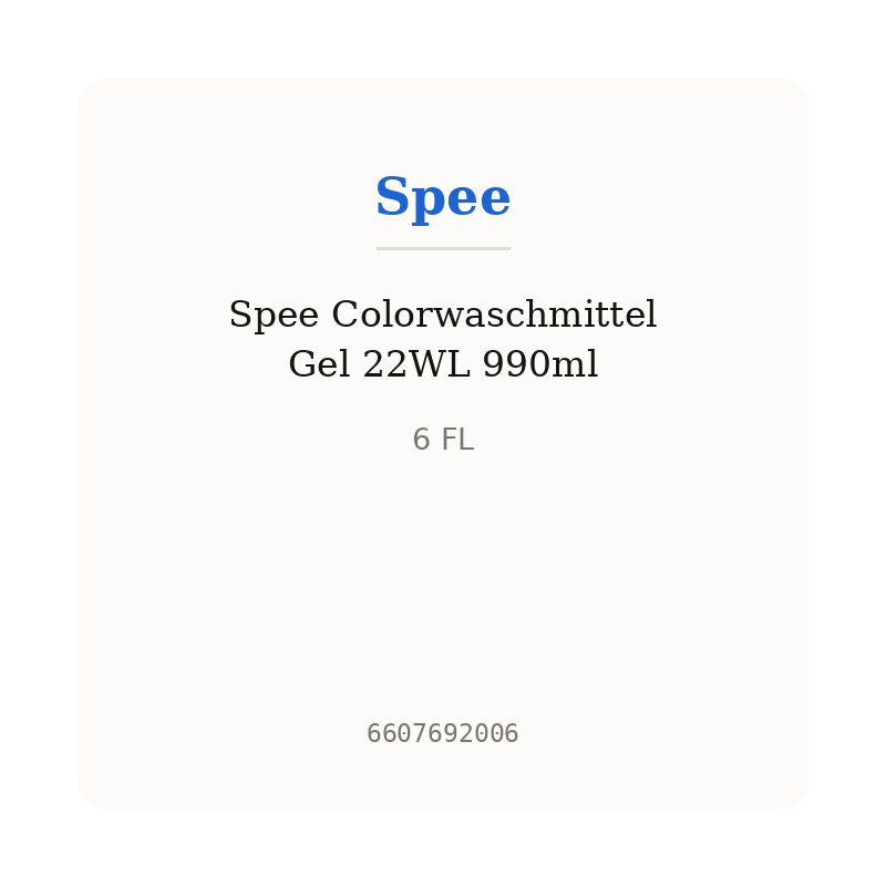 Spee Colorwaschmittel Gel 22WL 990ml