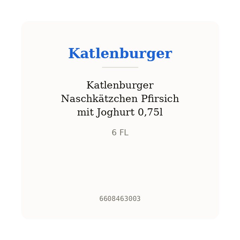 Katlenburger Naschkätzchen Pfirsich mit Joghurt 0,75l