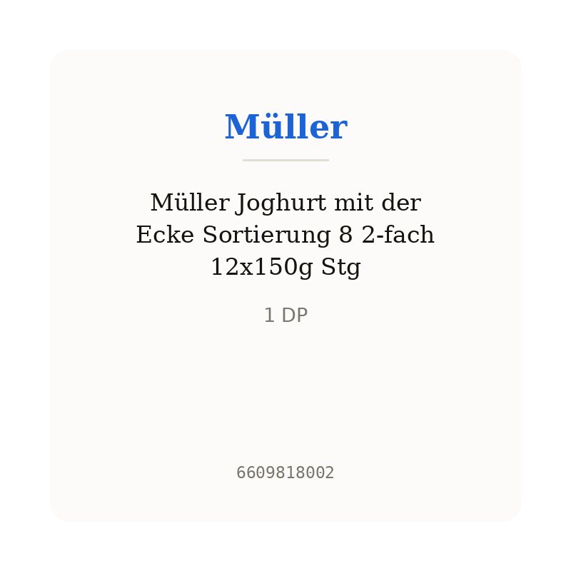 Müller Joghurt mit der Ecke Sortierung 8 2-fach 12x150g Stg